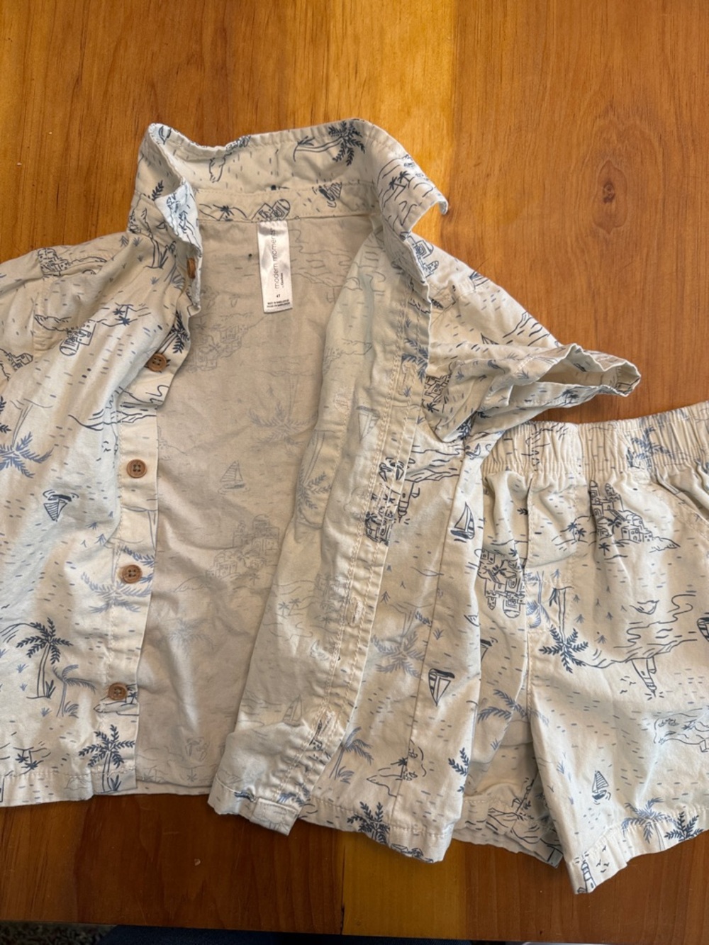 Kids Light Blue Nautical Print Matching Set - Brand Unlisted